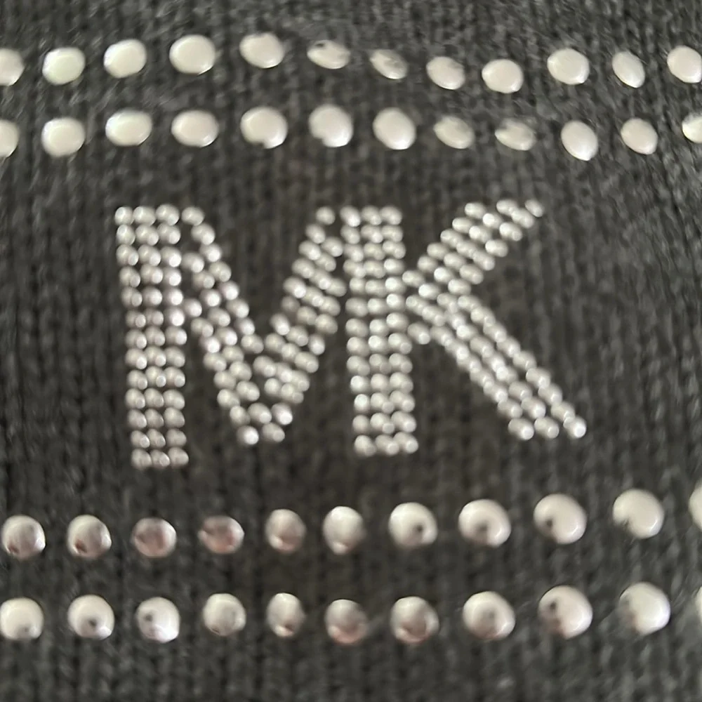 Michael Kors ribbed sweater Scarf Gray with Studs